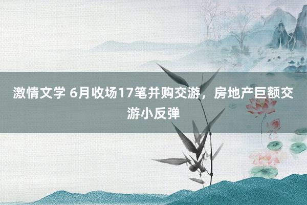 激情文学 6月收场17笔并购交游，房地产巨额交游小反弹