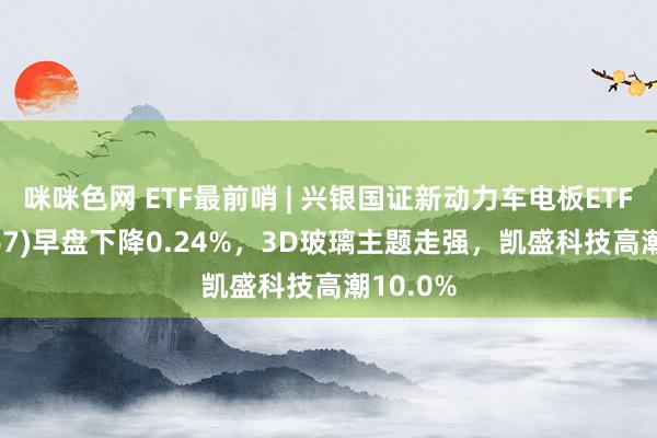 咪咪色网 ETF最前哨 | 兴银国证新动力车电板ETF(159767)早盘下降0.24%，3D玻璃主题走强，凯盛科技高潮10.0%