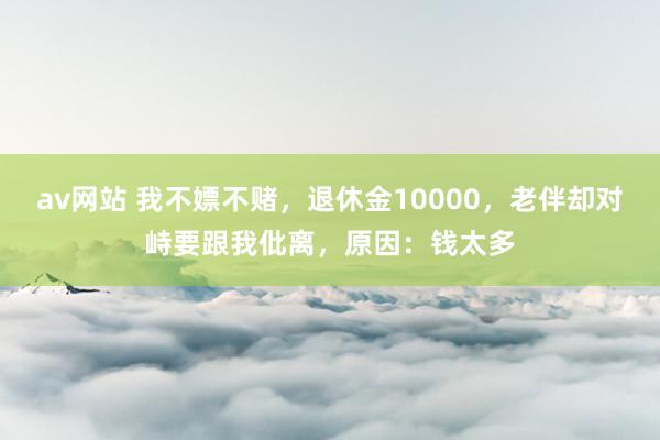 av网站 我不嫖不赌，退休金10000，老伴却对峙要跟我仳离，原因：钱太多