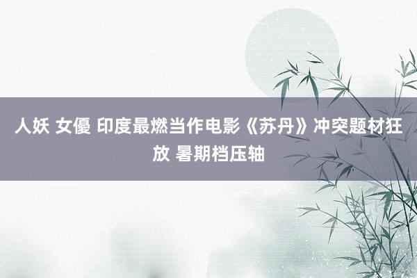 人妖 女優 印度最燃当作电影《苏丹》冲突题材狂放 暑期档压轴