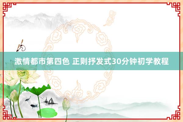 激情都市第四色 正则抒发式30分钟初学教程